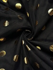 Cravure 2025 Plus Size Women's Elegant Vintage Colorblock Polka Dot Layered Maxi Dress With Neck Tie, Suitable For Back To School, Graduation, Valentine's Day, Music Festival, Mother's Day, Halloween, Thanksgiving, Easter, National Day, Prom, Date, Party, Wedding, Outdoor Activities