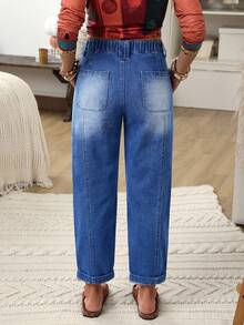 EMERY ROSE Jeans casuales de mujer con pierna entallada y lavado