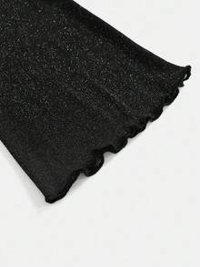 Girlism 青少年女孩露肩网眼喇叭袖衬衫，适合约会、派对、优雅、假日、正式场合、服装、沙滩装、化妆舞会