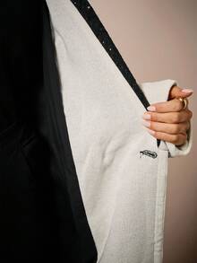 COSMINA 女士优雅长款大衣，翻领双排扣设计，适合秋冬季穿着。 - 彩色 - 查看 7