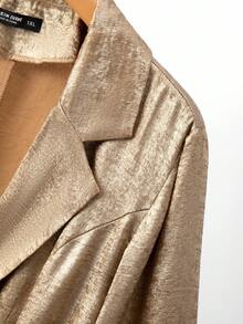 GlowEve CURVE Bộ vest công sở thời trang đa năng cỡ lớn dành cho nữ, thiết kế tối giản thanh lịch cho việc đi lại hàng ngày - Vàng - Xem 5