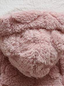 Vintaside Kids 新生儿简约时尚可爱波尔卡圆点长袖连帽羊毛连体睡衣 - 淺粉色 - 查看 5