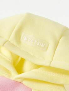 PETSIN 1pc Pet Colorblock Raglan Sleeve Casual Hoodie Sweatshirt - Multicolor - View 2