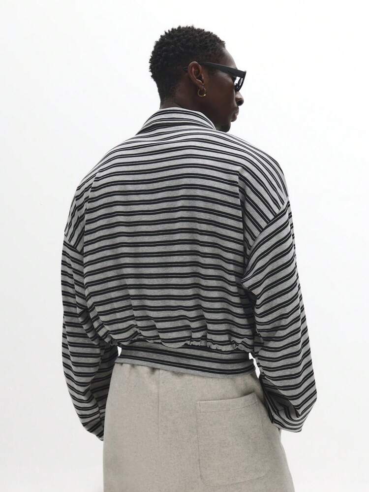 Polo de Rugby Listrado com Corte Boxy