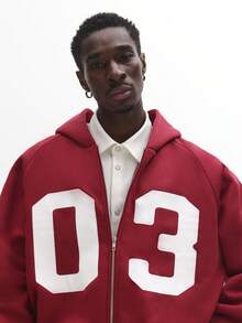 SUMWON Drop Shoulder Full Zip Hoodie Casual Loose Fit French Terry Sweatshirt Loungewear Winter Autumn Essential