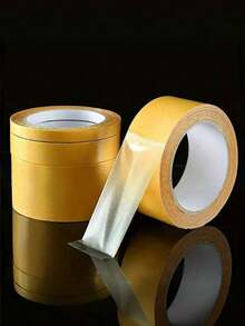 Super Strong Double-Sided Fiberglass Mesh Tape 1.18" X 787" Waterproof Transparent Adhesive For Walls Glass Fabric Wood Metal DIY Home Office School Use - Yellow - View 2