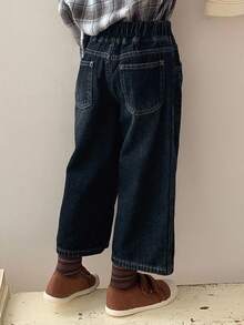 DAZY Young Boys Dark Wash Straight Leg Denim Jeans Long Pants, Autumn