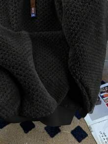 GlowEve 25pcs Autumn/Winter New Arrival High-End Niche Fuzzy Fleece Sweatshirt - Black - View 3