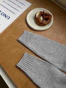 Franclia Women's Minimalist Versatile Elegant Cardigan - Grey - View 4