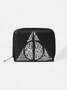 HARRY POTTER X SHEIN 1pc Foil Triangle Letter Minimalist Zipper Coin Purse For Women - Multicolor - View 3
