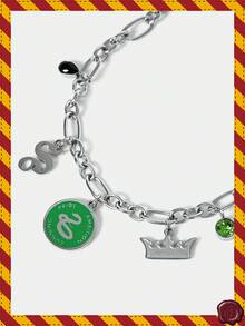 HARRY POTTER X SHEIN 哈里·格林手镯 - 标志性的蛇屋配饰 - 銀色 - 查看 2