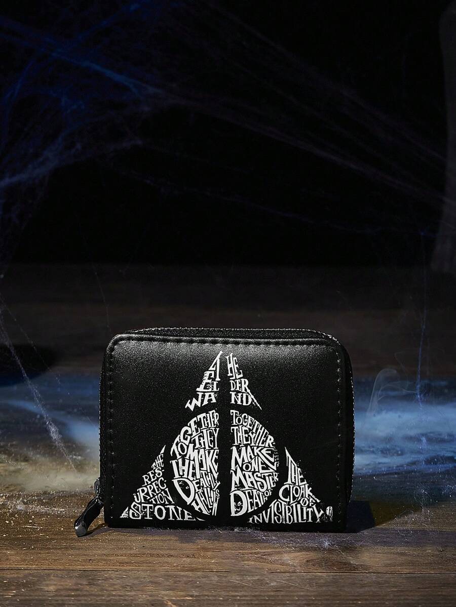 HARRY POTTER X SHEIN 1pc Foil Triangle Letter Minimalist Zipper Coin Purse For Women - Multicolor - View 1