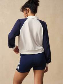 VARSIVA Sweat-shirt décontracté à manches raglan et blocs de couleurs