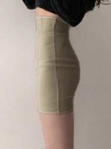 DAZY Váy dài đến đầu gối thanh lịch bó sát màu trơn cho nữ mùa hè, chân váy bút chì - Màu be - Xem 2