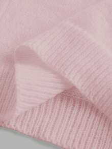 SHEIN BASICS 浅粉色女士开衫，适合秋冬 - 淺粉色 - 查看 3