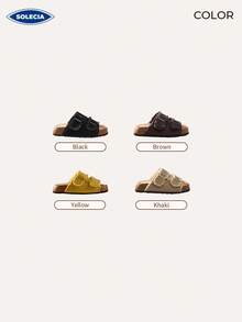 Solecia صندال نسائي أصفر بكعب منصة - أصفر - مشاهدة 7