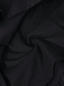 SHEIN Sparklyn 女童百褶高腰裙，内置安全短裤，二合一裙裤，四季百搭，可搭配衬衫、T恤、Polo衫、连帽衫、夹克 - 黑色 - 查看 7