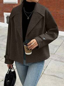 Easura Plus Size Urban Vintage Overcoat, Autumn/Winter