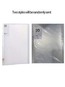 1 件 A4 尺寸透明内套文件整理器，容量大，适合学生或办公室使用，包装将随机发送，返校必备品，感恩节、圣诞节、生日万圣节装饰的创意礼物