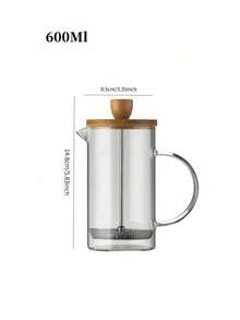 Cirelle 法式压滤咖啡机，手动冲泡设计，适合旅行，非常适合制作咖啡、茶和奶泡，方便家庭和办公室使用，不锈钢滤网，硼硅酸盐玻璃 | 法式压滤咖啡机，法式压滤壶，法式压滤套装，法式压滤咖啡工具