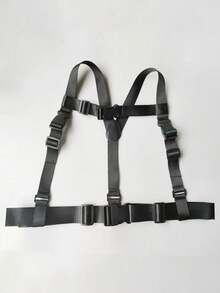 ROMWE Grunge Punk Release Buckle Harness Belt Sexy - Black strap with bar - View 1
