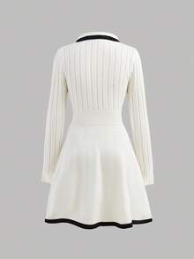 SHEIN Girlism 少女长袖针织休闲连衣裙，秋冬甜美风