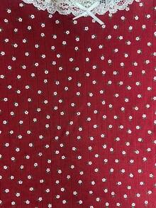 INAWLY 2pcs Women Polka Dot Lace Trim Camisole Top And Mini Shorts Set - Red - View 5