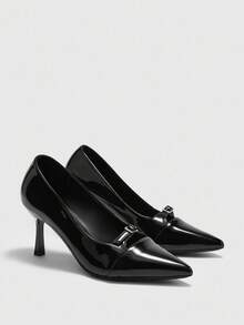 CUCCOO BIZCHIC Black Pointed Toe High Heel Pumps, Sexy Stiletto Heels For Women, Suitable For Outdoor, Commute, Party, Banquet Spring Shoes - Black - View 6