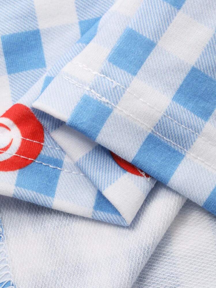 Plaid Print Loose Women Pajama Bottoms, For Fall