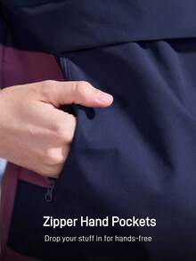 In My Nature 女士撞色拼布连帽户外雨衣夹克