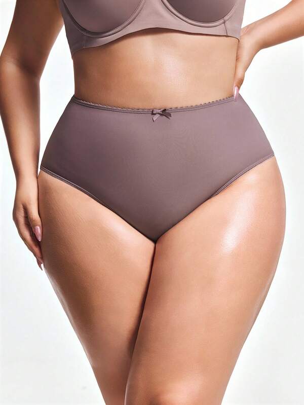 Shapelle Forme Plus Size Women High Waist Seamless Briefs