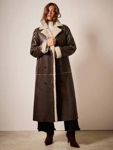 COSMINA 女士秋冬翻领单排扣长款时尚大衣 - 彩色 - 查看 5