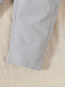 2 piezas Conjunto de traje formal para bebé niño, chaqueta con solapa a color y bolsillo falso, y pantalones de cintura elástica, adecuado para bebés de 6 meses a 3 años, atuendo formal para boda, actuación, fiesta, cumpleaños, Navidad, graduación