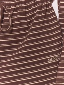 MUSERA Tie Front Striped Wide Leg Trousers Only Fall Autumn Cosy Cute Casual Coffee Club Winter Christmas Thanksgiving