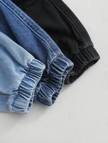 SHEIN Set da 3 pantaloni jogger casual multicolore per ragazzi, pantaloni con vita elastica e gamba dritta, comodi, adatti per primavera, autunno e inverno, ideali per uso quotidiano, sport e attività all'aperto