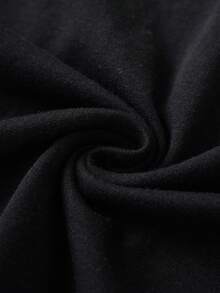 THE BIG BANG THEORY X SHEIN T-shirt ample décontracté pour femmes avec épaules tombantes et impressions de personnages et de lettres pour l'été