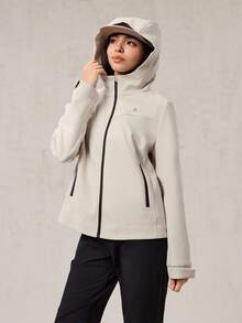 OutZeal Women Fleece Lined Zip Pocket Outdoor Shell Jacket Hiking Camping Fall Winter - Apricot - View 7