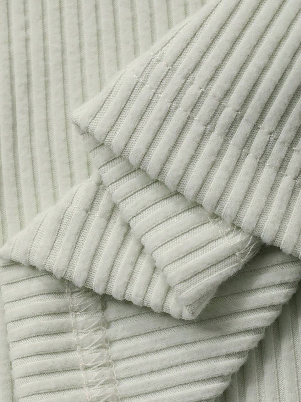Women's Simple Solid Color Brushed Ribbed Fabric Pajama Set, Autumn/Winter, Cozy Outfit Fall Clothes