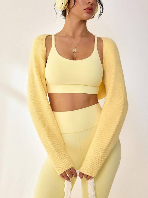 Sovereign Charm Women's Autumn Simple Solid Color Ribbed Knit Sweater