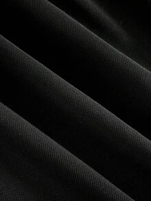 SHEIN MOD Plus Size Women's Vintage Alluring Black Asymmetric Shoulder Flowy Mid-Length Dress, With Red Floral Print On Side Waist, Long Sleeves And Bell Sleeves - Ideal For Women's Cocktail Dress, Formal, Birthday, Parade, Suitable For Dates, Parties, Holidays, Tea Parties And Balls,Party Dress - Multicolor - View 4