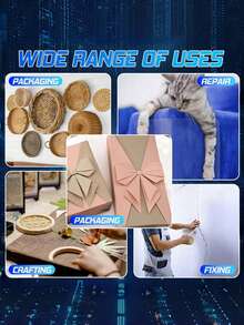 Super Strong Double-Sided Fiberglass Mesh Tape 1.18" X 787" Waterproof Transparent Adhesive For Walls Glass Fabric Wood Metal DIY Home Office School Use - Yellow - View 10