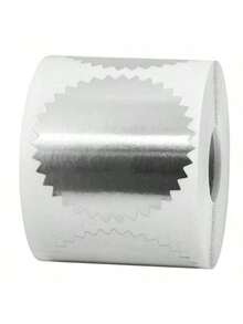 250 张/卷，金色/银色，标签贴纸 - 2 英寸圆形金箔贴纸金属封条，适用于包装、婚礼信封、毕业证书、证书薄片封条，带锯齿状边缘，学校用品，返校 - 2吋/5cm - 查看 6