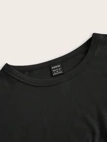 SHEIN EZwear 4件套休闲圆领短袖修身女式T恤，适合夏季 - 彩色 - 查看 5