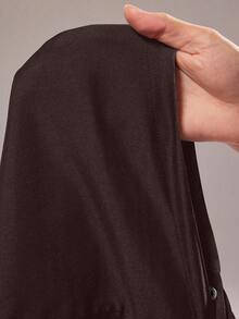 Rustia Damen Große Größen Hose mit Kordelzug in der Taille, lässiger Streetstyle, einfarbig, mit Metallschnalle und Schlitz an der Seite