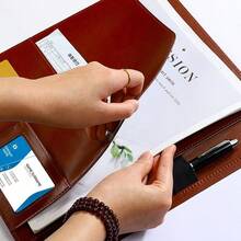 A4 多功能文件夹，PU 皮革文件整理剪贴板，办公用品文件夹，合同，文件，设计师测量簿，商务，返校，学校用品 - 均碼 - 查看 6