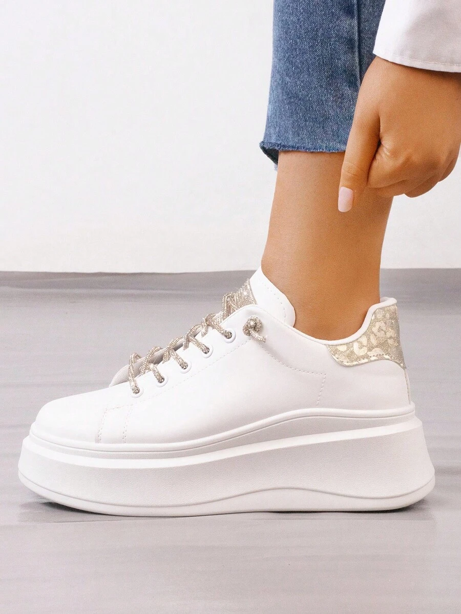 Zapatillas de deporte para mujer,Zapatillas de running para mujer,Zapatillas de moda,Cómodas y transpirables - Dorado - Ver 1