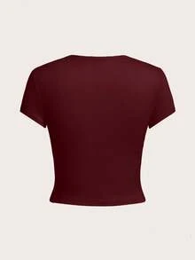 SHEIN EZwear 4件套休闲圆领短袖修身女式T恤，适合夏季 - 彩色 - 查看 3