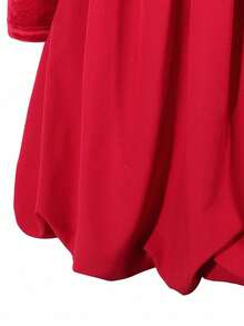 New Summer/Autumn Korean Style Minimalist Casual Everyday Versatile Women Dress - Red - View 6