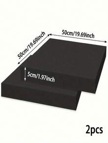 一块 19.69 X 19.69 X 1.97 英寸 45D 高密度泡沫，室内家具装饰垫（用于更换餐椅和轮椅坐垫）- 白色、黑色、灰色、浅蓝色 - 白色 - 查看 5