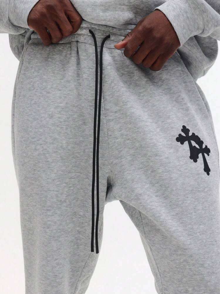 Flared Fit Hoodie And Sweatpants With Drawstring